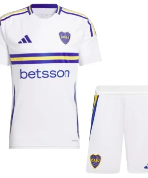 Boca Juniors Niños Conjunto 2024 2025 Segunda Blanco - Tuta Boca Juniors Niños | escamisetasfutbol