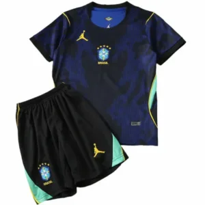 Brasil Niños Conjunto 2026 Segunda Azul - Equipacion Brasil Niños | escamisetasfutbol