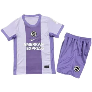 Brighton & Hove Albion Niños Conjunto 2025 2026 Segunda Púrpura - Tuta Brighton & Hove Albion Niños | escamisetasfutbol
