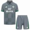 Cardiff City Niños Conjunto 2024 2025 Segunda Gris - Tuta Cardiff City Niños | escamisetasfutbol