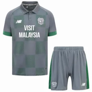 Cardiff City Niños Conjunto 2024 2025 Segunda Gris - Tuta Cardiff City Niños | escamisetasfutbol