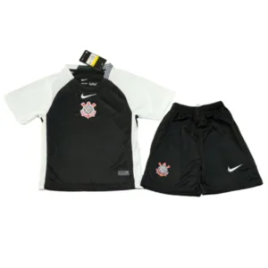 Corinthians Paulista Niños Conjunto 2025 2026 Segunda Negro - Tuta Corinthians Paulista Niños | escamisetasfutbol