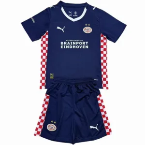 PSV Eindhoven Niños Conjunto 2025 2026 Segunda Azul - PSV Eindhoven Niños Barata | escamisetasfutbol