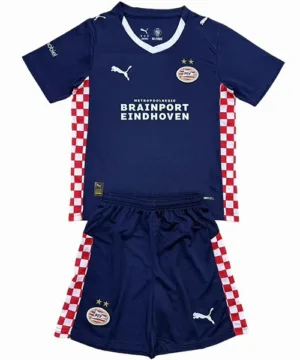 PSV Eindhoven Niños Conjunto 2025 2026 Segunda Azul - PSV Eindhoven Niños Barata | escamisetasfutbol