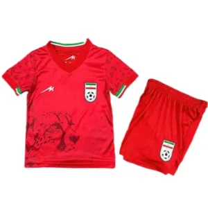 Irán Niños Conjunto 2026 Segunda Rojo - Irán Niños Barata | escamisetasfutbol