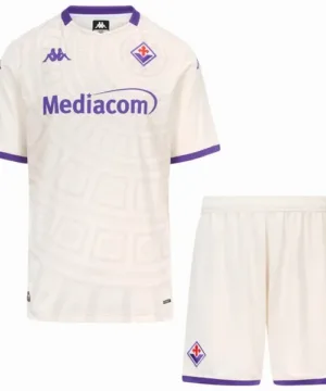 ACF Fiorentina Niños Conjunto 2025 2026 Segunda Blanco - ACF Fiorentina Niños Barata | escamisetasfutbol