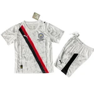 Manchester City Niños Conjunto 2025 2026 Segunda Blanco - Equipacion Manchester City Niños | escamisetasfutbol