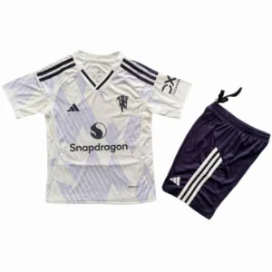 Manchester United Niños Conjunto 2025 2026 Segunda Blanco - Equipacion Manchester United Niños | escamisetasfutbol