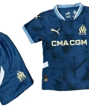 Marsella Niños Conjunto 2024 2025 Segunda Azul - Tuta Marsella Niños | escamisetasfutbol