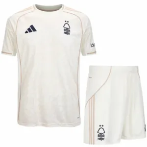 Nottingham Forest Niños Conjunto 2025 2026 Segunda Blanco - Tuta Nottingham Forest Niños | escamisetasfutbol
