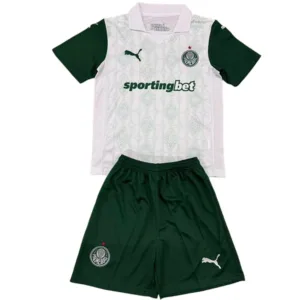 SE Palmeiras Niños Conjunto 2025 2026 Segunda Blanco - Tuta SE Palmeiras Niños | escamisetasfutbol