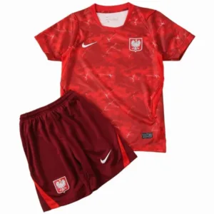 Polonia Niños Conjunto 2026 Segunda Rojo - Polonia Niños Barata | escamisetasfutbol