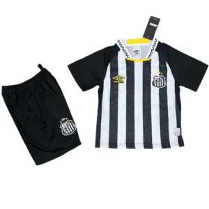 Santos Niños Conjunto 2025 2026 Segunda Negro - Tuta Santos Niños | escamisetasfutbol