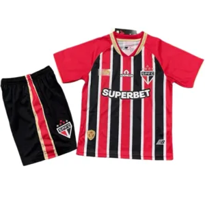 São Paulo Niños Conjunto 2025 2026 Segunda Rojo - Tuta São Paulo Niños | escamisetasfutbol