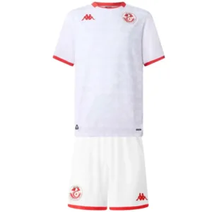 Túnez Niños Conjunto 2026 Segunda Blanco - Túnez Niños Barata | escamisetasfutbol