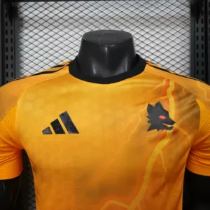 AS Roma Camiseta Edición Jugadores 2025 2026 Segunda Naranja - Camiseta As Roma | escamisetasfutbol