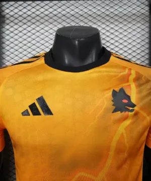 AS Roma Camiseta Edición Jugadores 2025 2026 Segunda Naranja - Camiseta As Roma | escamisetasfutbol