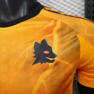 AS Roma Camiseta Edición Jugadores 2025 2026 Segunda Naranja - Camiseta As Roma | escamisetasfutbol