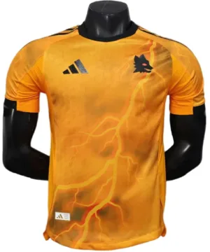AS Roma Camiseta Edición Jugadores 2025 2026 Segunda Naranja - Camiseta As Roma | escamisetasfutbol