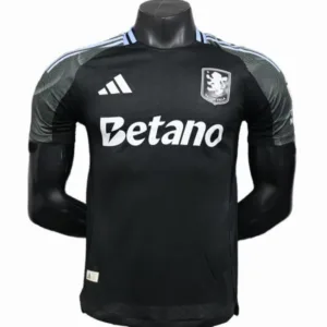 Aston Villa Camiseta Edición Jugadores 2025 2026 Segunda Negra - Camiseta Aston Villa | escamisetasfutbol