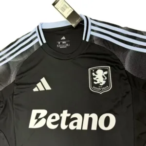 Aston Villa Camiseta 2025 2026 Segunda Negra - Camiseta Aston Villa | escamisetasfutbol