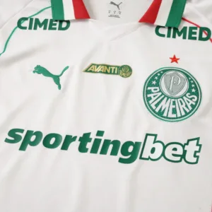 SE Palmeiras Camiseta 2026 2027 Segunda Blanca - Camiseta Kidsuper X Se Palmeiras Graphic Masculina | escamisetasfutbol