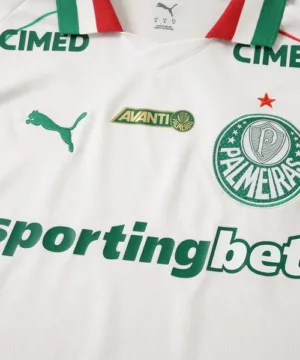 SE Palmeiras Camiseta 2026 2027 Segunda Blanca - Camiseta Kidsuper X Se Palmeiras Graphic Masculina | escamisetasfutbol