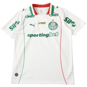 SE Palmeiras Camiseta 2026 2027 Segunda Blanca - Camiseta Kidsuper X Se Palmeiras Graphic Masculina | escamisetasfutbol