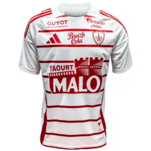Stade Brestois Camiseta 2024 2025 Segunda Blanca - Camiseta Stade Brestois | escamisetasfutbol