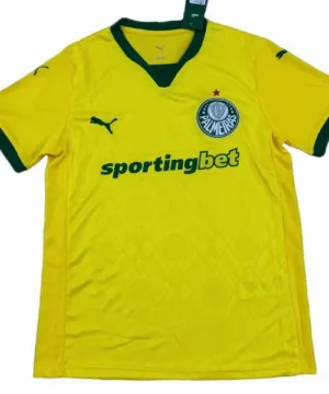 SE Palmeiras Camiseta 2025 2026 Tercera Amarilla - Camiseta Kidsuper X Se Palmeiras Graphic Masculina | escamisetasfutbol