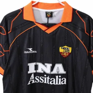 AS Roma Camiseta 2000 Tercera Negra - Camiseta As Roma | escamisetasfutbol