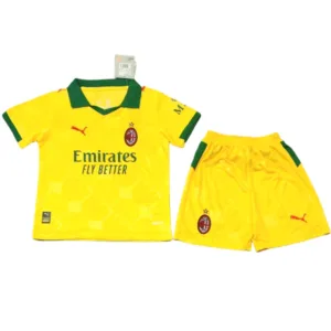 AC Milan Niños Conjunto 2025 2026 Tercera Amarillo - Tuta AC Milan Niños | escamisetasfutbol