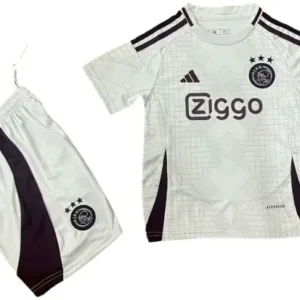 Ajax Niños Conjunto 2024 2025 Tercera Blanco - Tuta Ajax Niños | escamisetasfutbol
