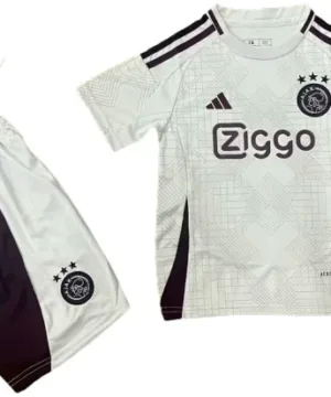 Ajax Niños Conjunto 2024 2025 Tercera Blanco - Tuta Ajax Niños | escamisetasfutbol