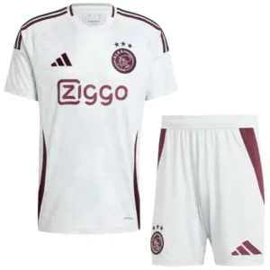 Ajax Niños Conjunto 2024 2025 Tercera Blanco - Tuta Ajax Niños | escamisetasfutbol
