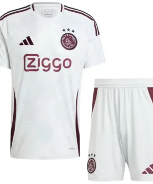 Ajax Niños Conjunto 2024 2025 Tercera Blanco - Tuta Ajax Niños | escamisetasfutbol