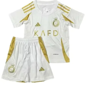 Al-Nassr FC Niños Conjunto 2024 2025 Tercera Blanco - Tuta Al-Nassr FC Niños | escamisetasfutbol