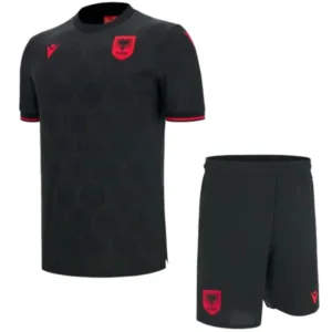 Albania Niños Conjunto 2026 Tercera Negro - Albania Niños Barata | escamisetasfutbol