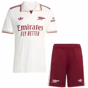 Arsenal Niños Conjunto 2025 2026 Tercera Blanco - Equipacion Arsenal Niños | escamisetasfutbol