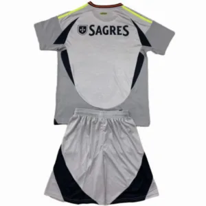 SL Benfica Niños Conjunto 2024 2025 Tercera Gris - Tuta SL Benfica Niños | escamisetasfutbol