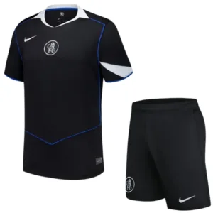 Chelsea Niños Conjunto 2025 2026 Tercera Negro - Equipacion Chelsea Niños | escamisetasfutbol