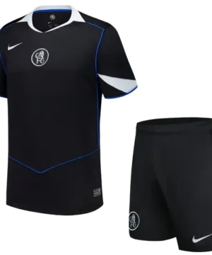 Chelsea Niños Conjunto 2025 2026 Tercera Negro - Equipacion Chelsea Niños | escamisetasfutbol