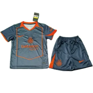 Inter Milán Niños Conjunto 2025 2026 Tercera Gris - Equipacion Inter De Milan Niños | escamisetasfutbol