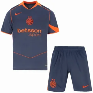 Inter Milán Niños Conjunto 2025 2026 Tercera Gris - Equipacion Inter De Milan Niños | escamisetasfutbol