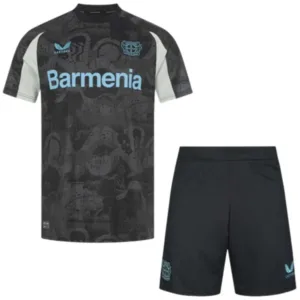 Bayer 04 Leverkusen Niños Conjunto 2024 2025 Tercera Negro - Tuta Bayer 04 Leverkusen Niños | escamisetasfutbol