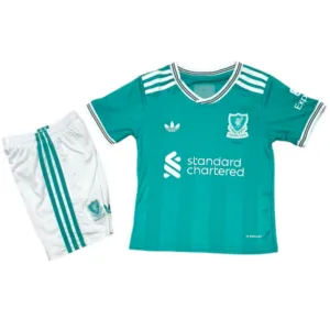 Liverpool Niños Conjunto 2025 2026 Tercera Verde - Equipacion Liverpool Niños | escamisetasfutbol