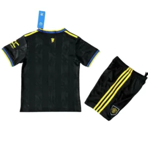 Manchester United Niños Conjunto 2025 2026 Tercera Negro - Equipacion Manchester United Niños | escamisetasfutbol