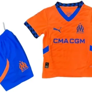 Marsella Niños Conjunto 2024 2025 Tercera Naranja - Tuta Marsella Niños | escamisetasfutbol