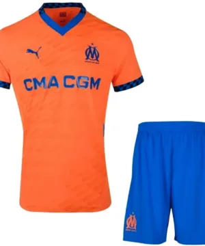 Marsella Niños Conjunto 2024 2025 Tercera Naranja - Tuta Marsella Niños | escamisetasfutbol