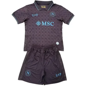 SSC Napoli Niños Conjunto 2025 2026 Tercera Negro - Tuta SSC Napoli Niños | escamisetasfutbol